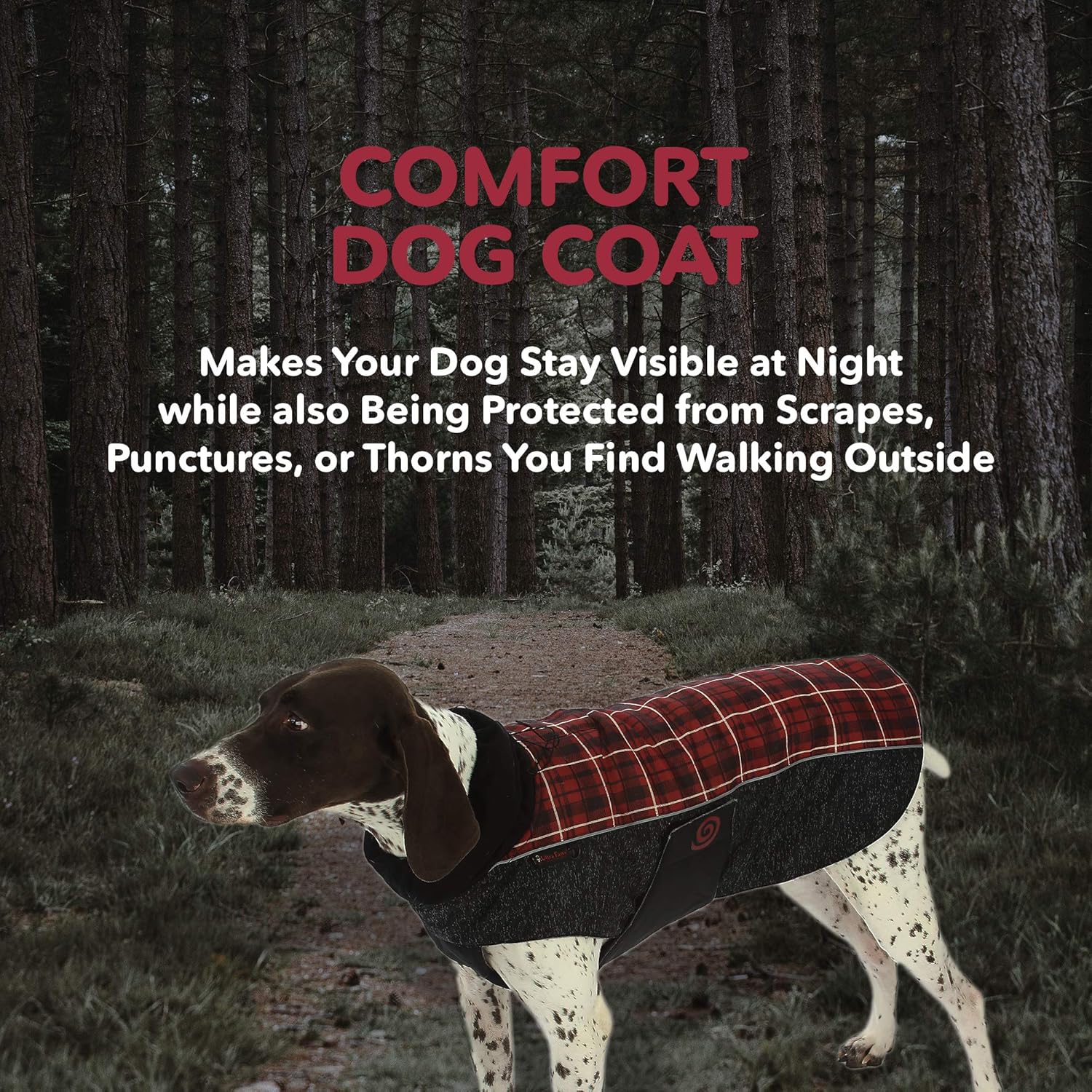 Ultra Paws Comfort Coat, Comfy Red Plaid, Petite